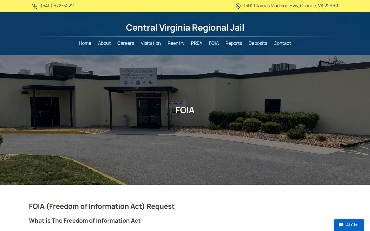 CVRJ custodian mailing instructions for Louisa County release records
